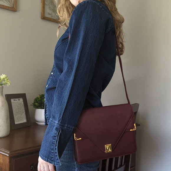 Vintage Cartier Bordeaux Leather Satchel - Picture 8 of 13